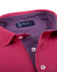 Robert Old - Raspberry Red 100% Cotton Short Sleeve Polo Shirt S/S POLOS Robert Old