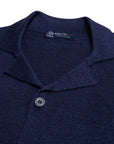 Robert Old - Navy Cotton & Linen Polo Shirt S/S POLOS Robert Old
