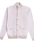 Robert Old - Cream Cotton Bomber Sweater KNITWEAR Robert Old