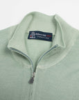 Robert Old - Mint Green 100% Virgin Wool Long Sleeve Zip Neck Knit KNITWEAR Robert Old