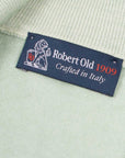 Robert Old - Mint Green 100% Virgin Wool Long Sleeve Zip Neck Knit KNITWEAR Robert Old