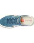 Santoni - Light Blue Double Buckle Suede Sneaker SHOES Santoni