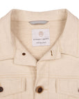 Richard J Brown - Cream Raw Steve Linen Jacket BLOUSONS Richard J Brown