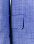 Belvest - Light-Blue Check Summer Wool Suit SUITS Belvest