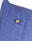 Belvest - Light-Blue Check Summer Wool Suit SUITS Belvest