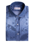 Robert Old - Western Printed Denim Washed Shirt L/S SHIRTS Robert Old