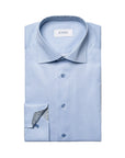 Eton - Light Blue Striped Contrast Trim Slim Fit Shirt L/S SHIRTS Eton