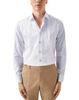 Eton - White Contrast Signature Twill Slim Fit Shirt L/S SHIRTS Eton