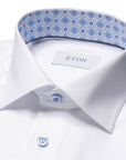 Eton - White Contrast Signature Twill Slim Fit Shirt L/S SHIRTS Eton