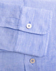 Robert Old - Light Blue Italian Linen Long Sleeve Shirt L/S SHIRTS Robert Old