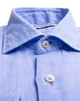 Robert Old - Light Blue Italian Linen Long Sleeve Shirt L/S SHIRTS Robert Old