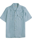 Robert Old - Light Blue Italian Linen Short Sleeve Shirt S/S SHIRTS Robert Old