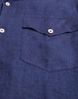 Robert Old - Navy Linen Italian Short Sleeve Shirt S/S SHIRTS Robert Old