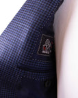 Robert Old - Navy Houndstooth Wool, Silk and Linen Jacket JACKETS Robert Old