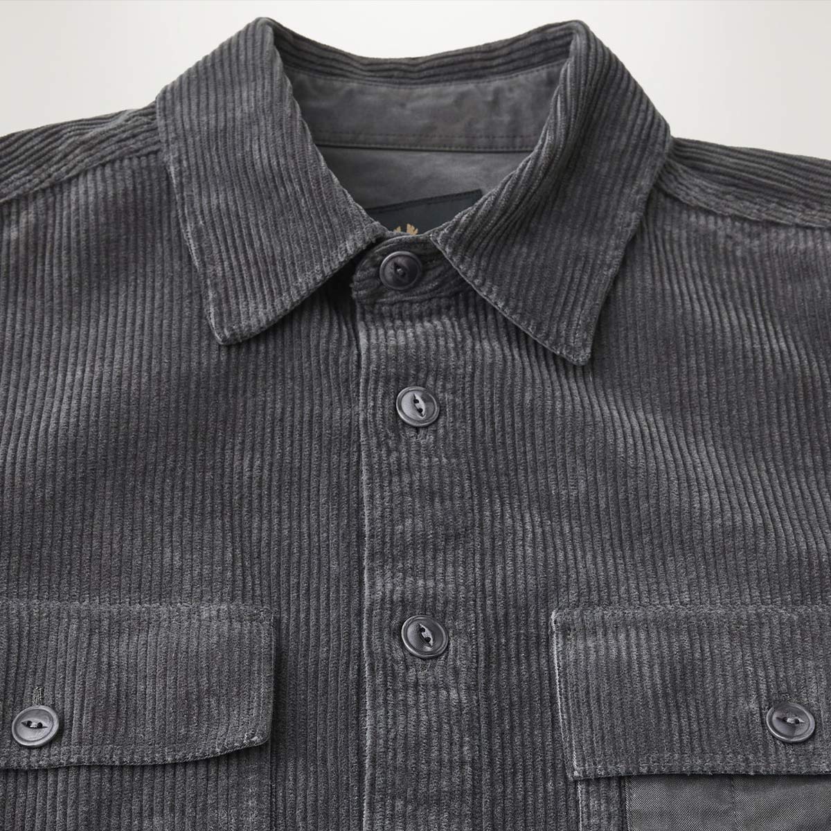 Belstaff - Forge Grey Fallgate Cotton Corduroy Shirt L/S SHIRTS Belstaff