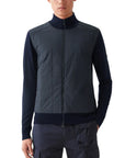 Belstaff - Washed Navy Kelbrook Merino Wool Zip Cardigan KNITWEAR Belstaff