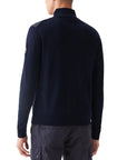 Belstaff - Washed Navy Kelbrook Merino Wool Zip Cardigan KNITWEAR Belstaff