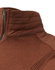 Belstaff - Deep Copper Kilmington Merino Wool Quarter Zip Sweater KNITWEAR Belstaff