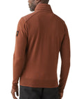 Belstaff - Deep Copper Kilmington Merino Wool Quarter Zip Sweater KNITWEAR Belstaff