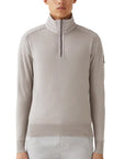 Belstaff - Chrome Grey Kilmington Merino Wool Quarter Zip Sweater KNITWEAR Belstaff