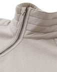 Belstaff - Chrome Grey Kilmington Merino Wool Quarter Zip Sweater KNITWEAR Belstaff