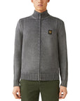 Belstaff - Forge Grey Watch Full-Zip Merino Wool Cardigan KNITWEAR Belstaff