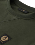 Belstaff - Tile Green Cotton Fleece Sweatshirt SWEATS Belstaff