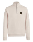 Belstaff - Moonbeam Cream Quarter Zip Cotton Sweatshirt SWEATS Belstaff