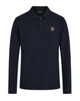 Belstaff - Dark Ink Long Sleeved Cotton Polo Shirt RUGBY/LS POLOS Belstaff