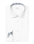 Eton - White Floral Trim Signature Twill Contemporary Fit Shirt L/S SHIRTS Eton