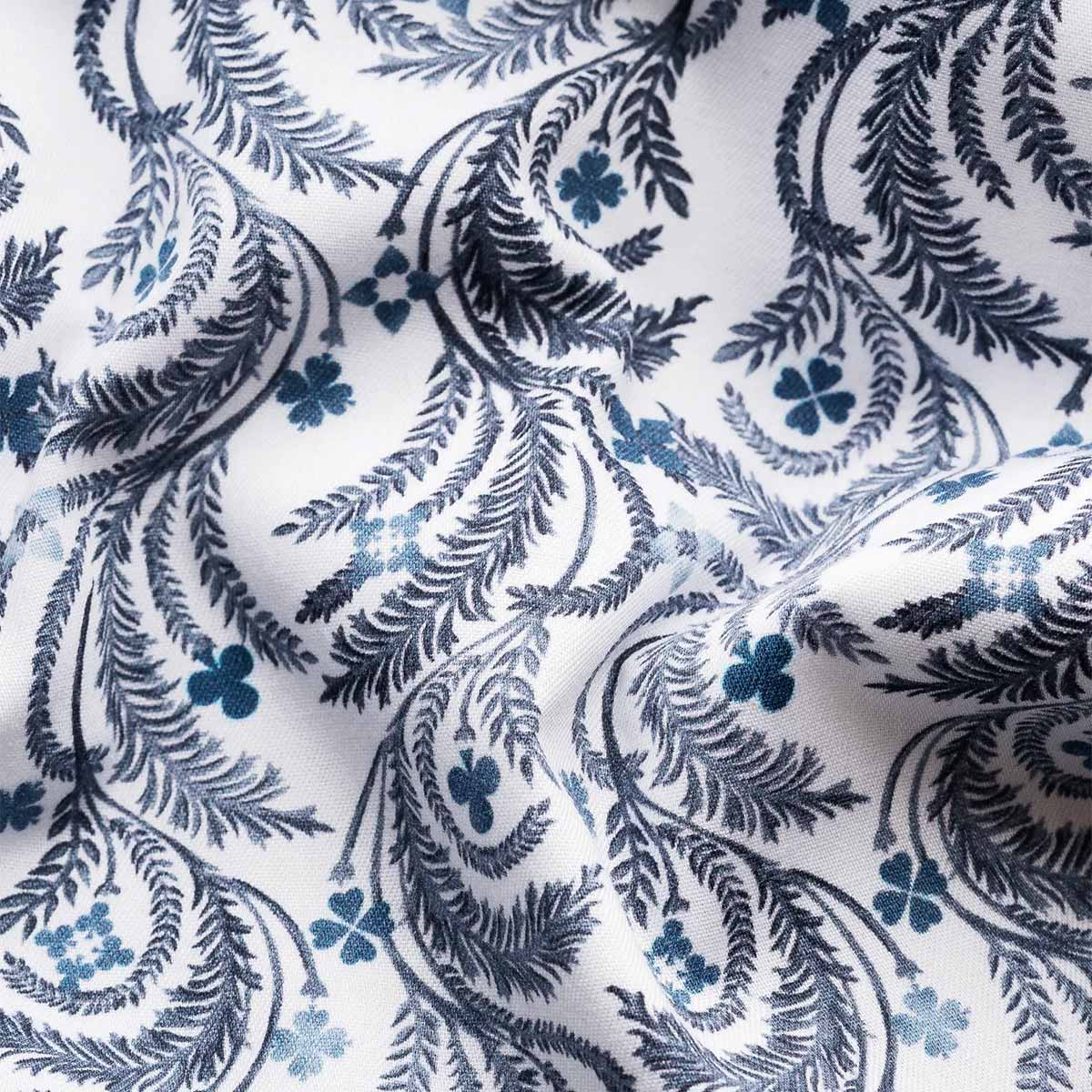 Eton - Light Blue Floral Signature Slim Fit Twill Shirt L/S SHIRTS Eton