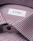 Eton - Red Houndstooth Signature Twill Contemporary Fit Shirt L/S SHIRTS Eton