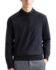 Paul & Shark - Black Re-Wool Crewneck Sweater KNITWEAR Paul & Shark