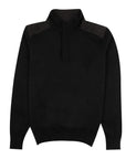 Paul & Shark - Black Typhoon Platinum Wool Zip Neck Sweater KNITWEAR Paul & Shark
