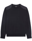 Paul & Shark - Black Re-Wool Crewneck Sweater KNITWEAR Paul & Shark