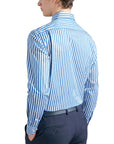 Paul & Shark - Blue & White Stripe Supima® Long Sleeve Cotton Shirt L/S SHIRTS Paul & Shark