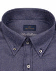 Paul & Shark - Navy Houndstooth Cotton Long Sleeve Shirt L/S SHIRTS Paul & Shark
