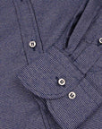 Paul & Shark - Navy Houndstooth Cotton Long Sleeve Shirt L/S SHIRTS Paul & Shark