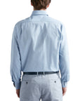 Paul & Shark - Light Blue Flannel Cotton Long Sleeve Shirt L/S SHIRTS Paul & Shark