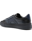Santoni - Navy Leather Double Buckle Sneaker SHOES Santoni