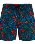 Vilebrequin - Bleu Marine Tropical Flowers 'Moorise' Swim Shorts SWIMWEAR Vilebrequin