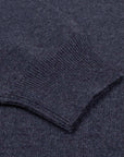 Robert Old - Navy Button Neck Wool & Cashmere Sweater KNITWEAR Robert Old
