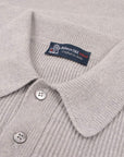 Robert Old - Grey Button Neck Wool & Cashmere Sweater KNITWEAR Robert Old