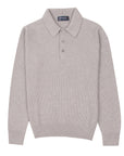 Robert Old - Grey Button Neck Wool & Cashmere Sweater KNITWEAR Robert Old