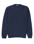 Robert Old - Blue Marl Crew Neck Bouclé Wool Sweater KNITWEAR Robert Old
