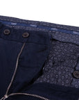 Fedeli - Navy 'Boston' Cashmere & Cotton Tailored Twill Chinos CASUAL TROUSERS FEDELI