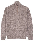 Fedeli - Brown Mixed Marl Cashmere Zip-neck Sweater KNITWEAR FEDELI