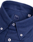 Fedeli - Navy 'Alberto' Slim Fit Brushed Cotton Long Sleeve Shirt L/S SHIRTS FEDELI