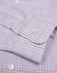 Fedeli - Grey Check 'Alberto' Brushed Cotton Lyocell Long Sleeve Shirt L/S SHIRTS FEDELI