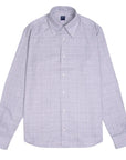 Fedeli - Grey Check 'Alberto' Brushed Cotton Lyocell Long Sleeve Shirt L/S SHIRTS FEDELI